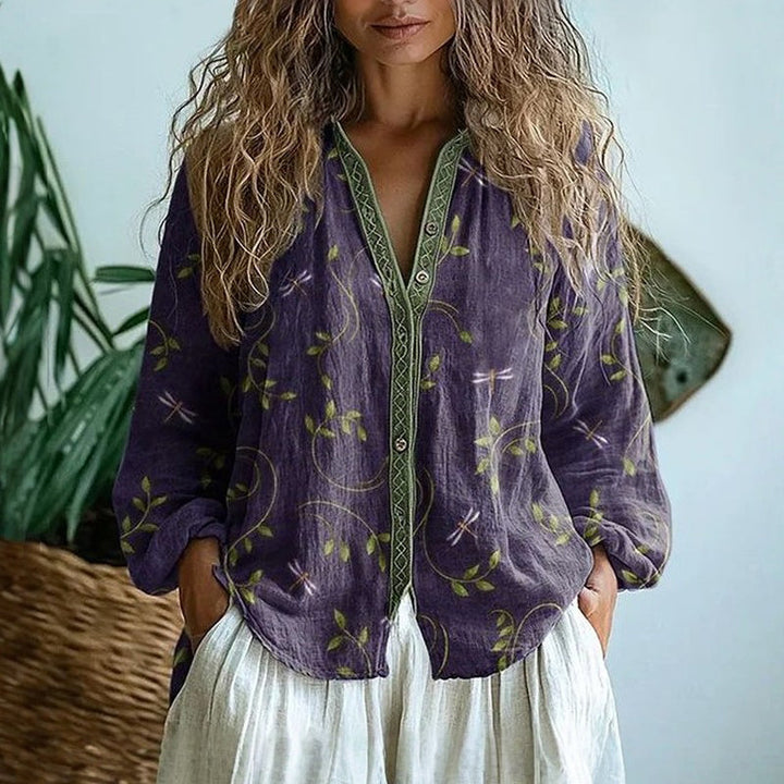 Fleur | Blouse Fluide à Motifs Botaniques