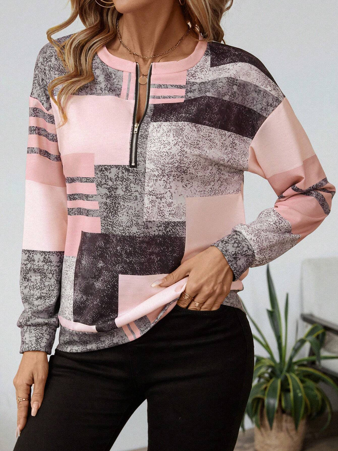 Marine | Pull rétro à blocs de couleur