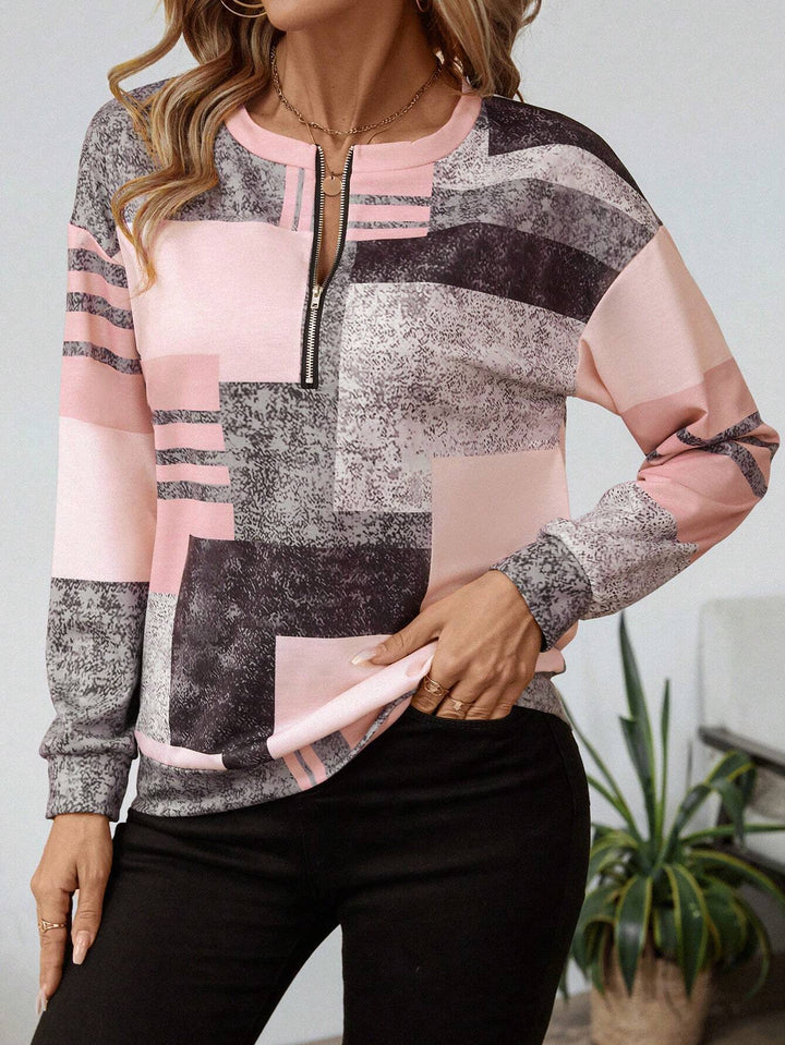 Marine | Pull rétro à blocs de couleur