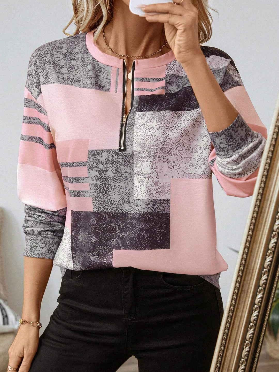 Marine | Pull rétro à blocs de couleur