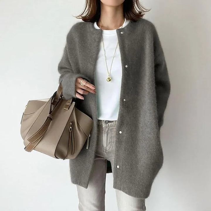 Louise | Cardigan long en tissu doux