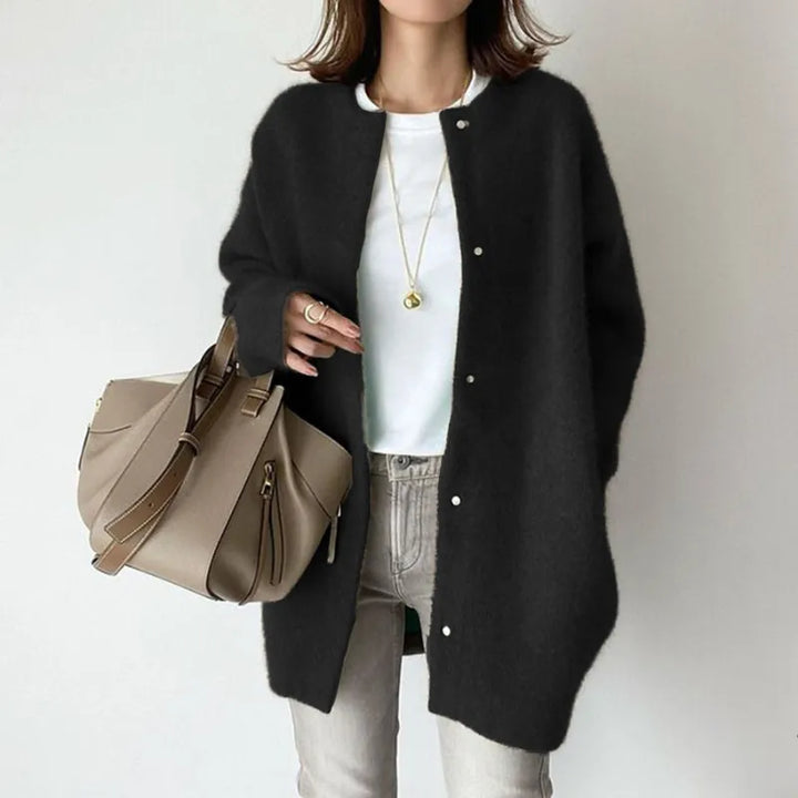 Louise | Cardigan long en tissu doux
