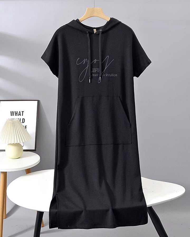 Sandrine | Robe sweat à capuche