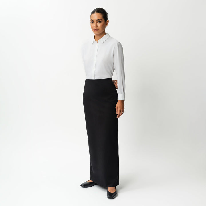 Tailored Ponte Maxi Skirt
