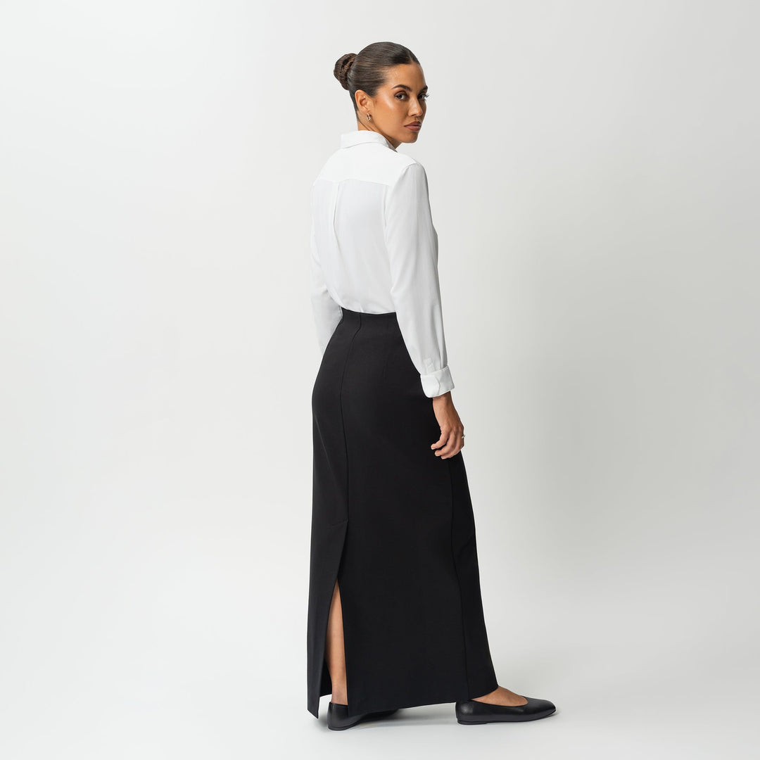 Tailored Ponte Maxi Skirt