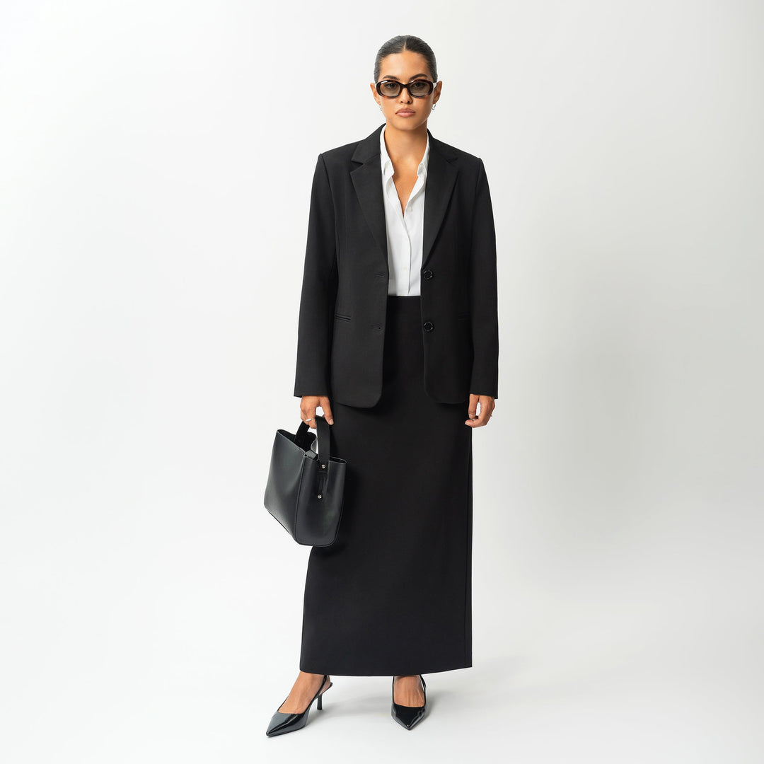 Tailored Ponte Maxi Skirt