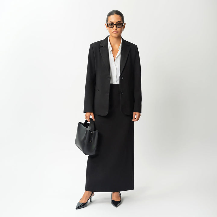 Tailored Ponte Maxi Skirt