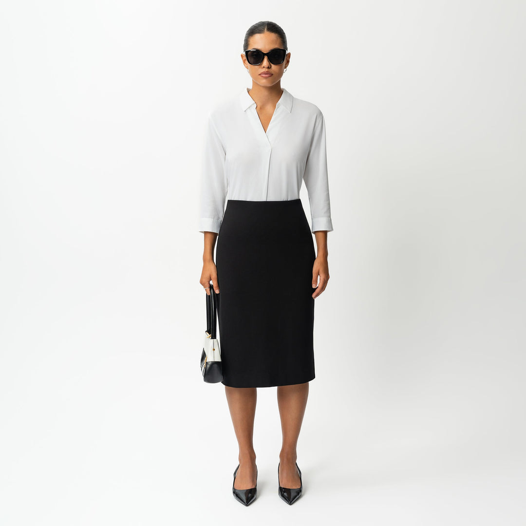 Tailored Ponte Midi Skirt