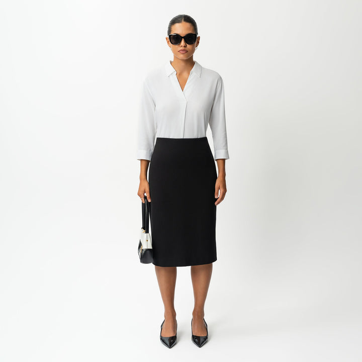 Tailored Ponte Midi Skirt