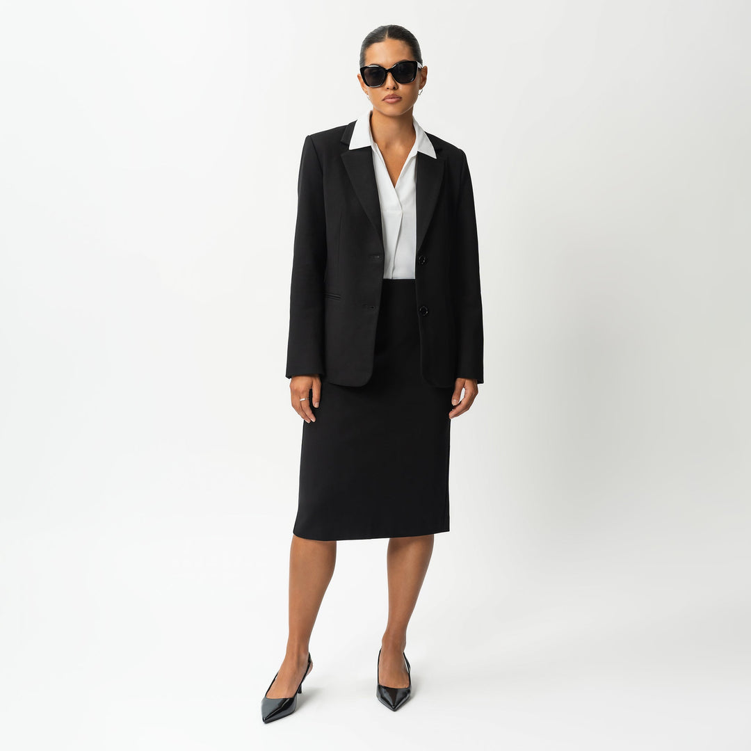 Tailored Ponte Midi Skirt