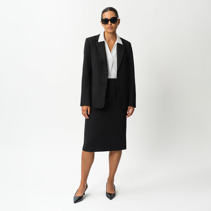 Tailored Ponte Midi Skirt