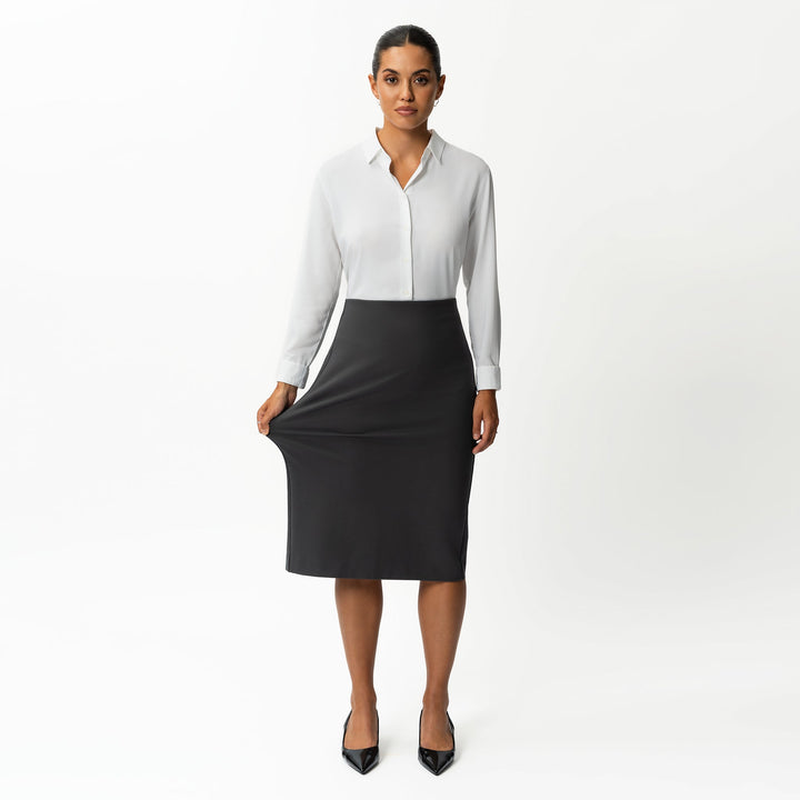 Tailored Ponte Midi Skirt