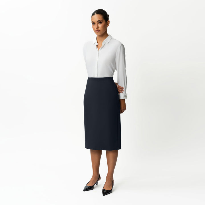 Tailored Ponte Midi Skirt