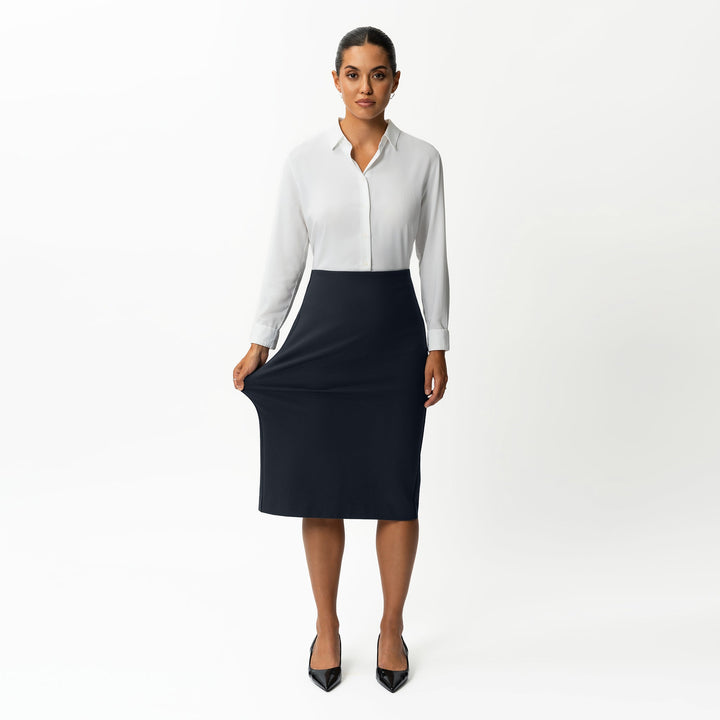 Tailored Ponte Midi Skirt