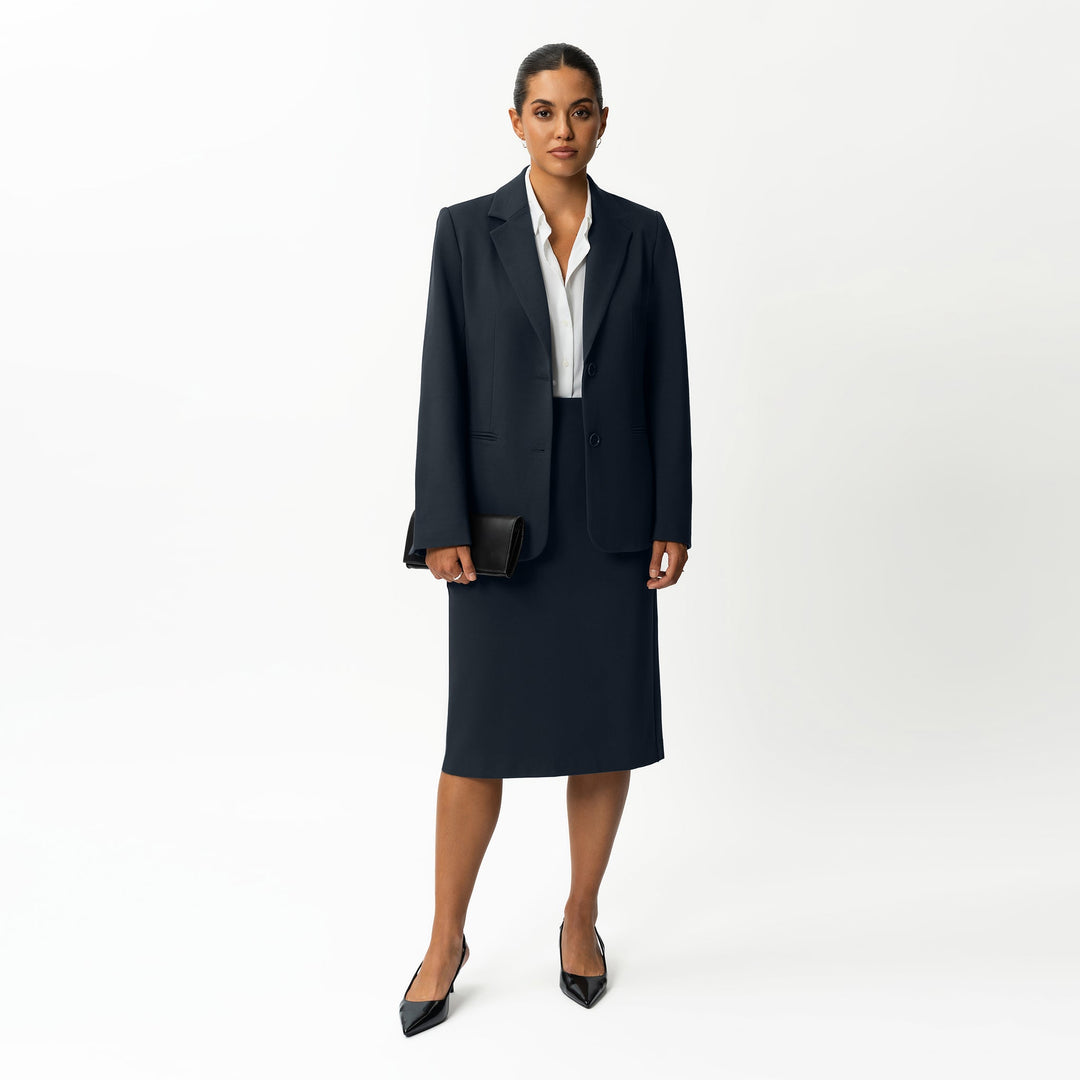 Tailored Ponte Midi Skirt