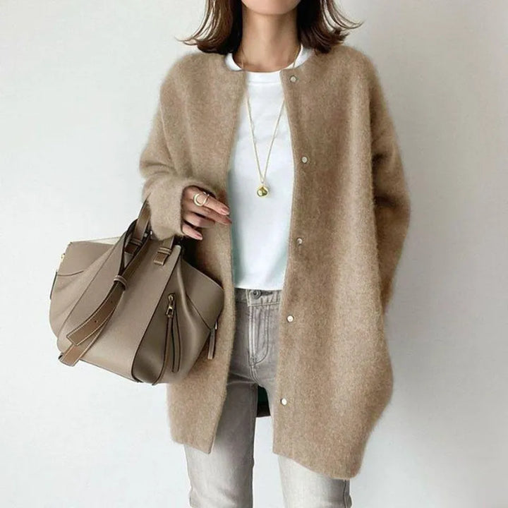 Louise | Cardigan long en tissu doux
