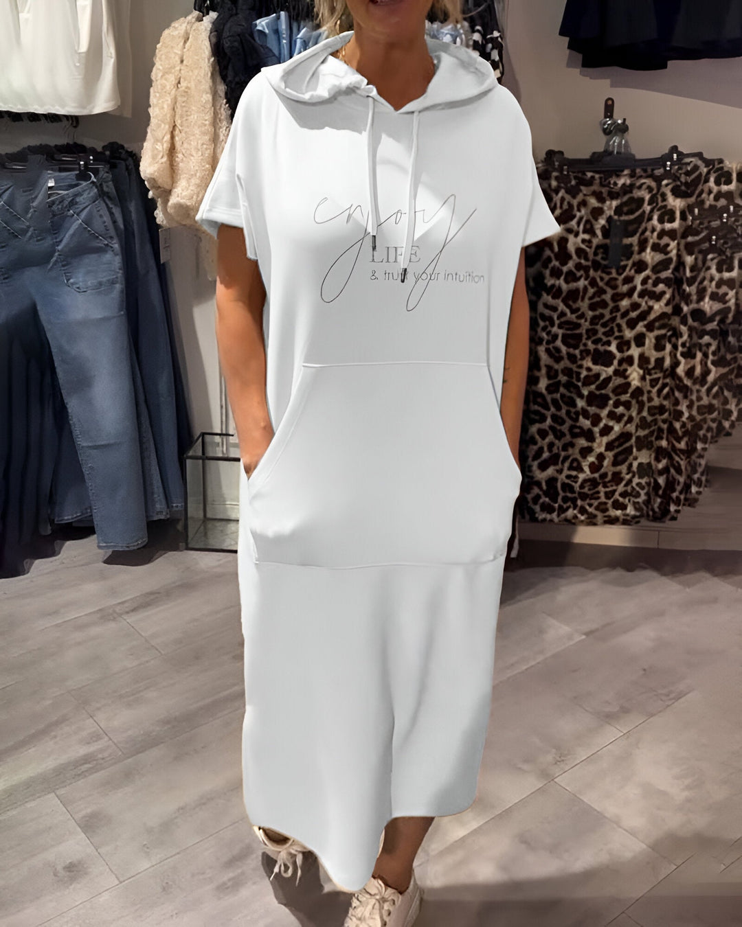 Sandrine | Robe sweat à capuche