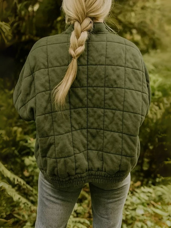 Éléonore | Veste Bomber Matelassée à Col Montant