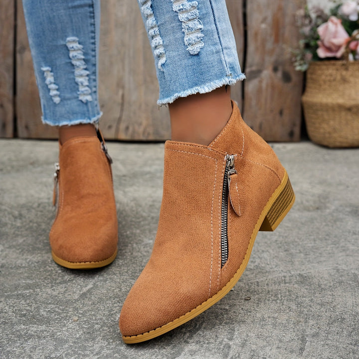 Ivonne | Bottines kontraheret med fermeture éclair lateralt