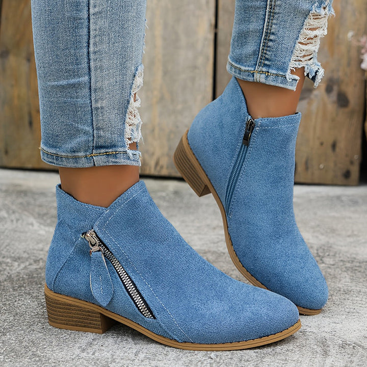 Ivonne | Bottines kontraheret med fermeture éclair lateralt