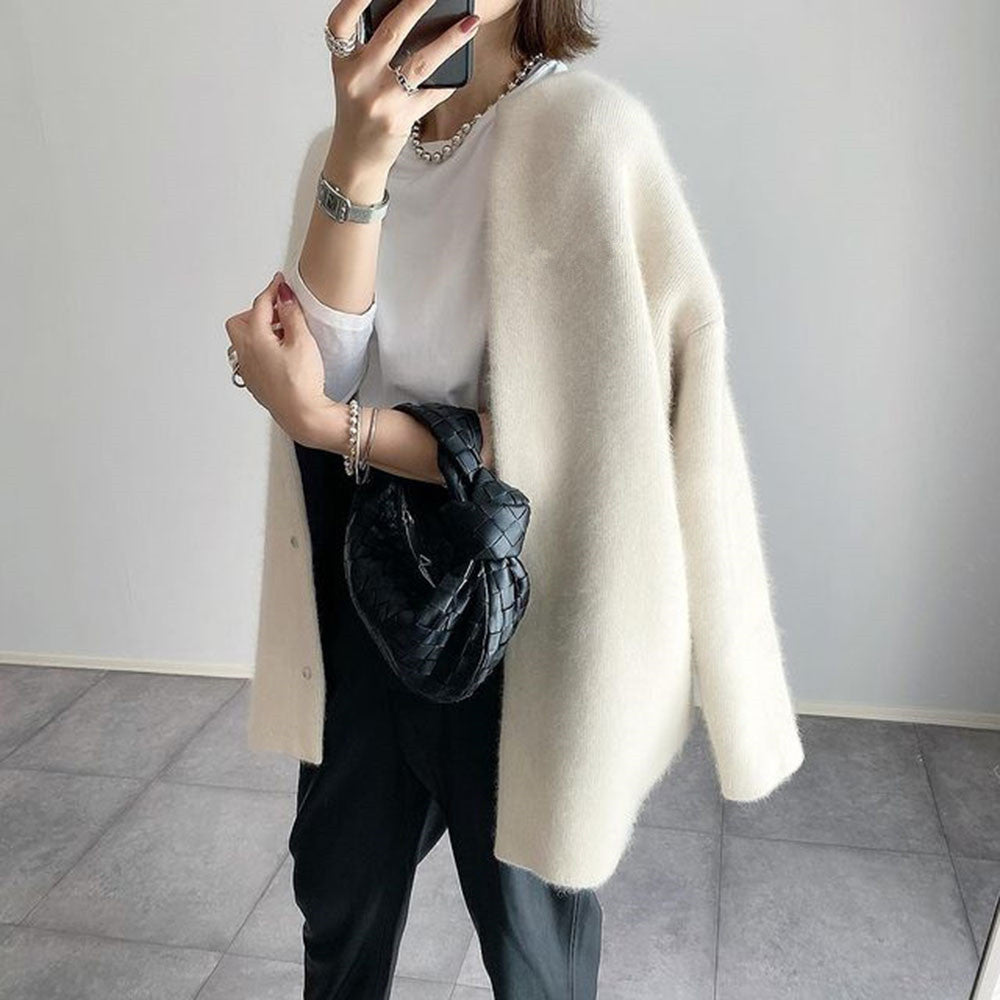 Louise | Cardigan long en tissu doux