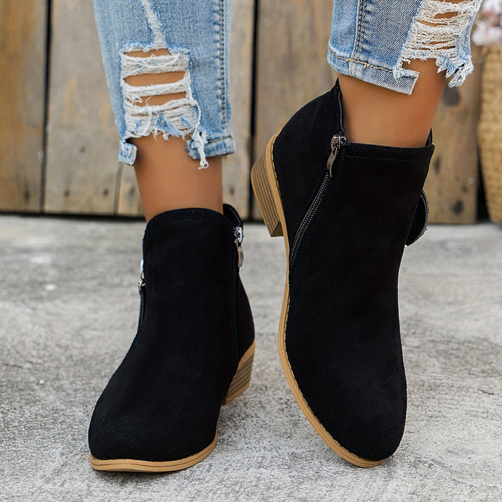 Ivonne | Bottines kontraheret med fermeture éclair lateralt