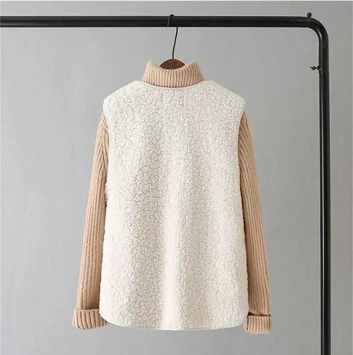 Ambre | Gilet réversible en polaire Teddy