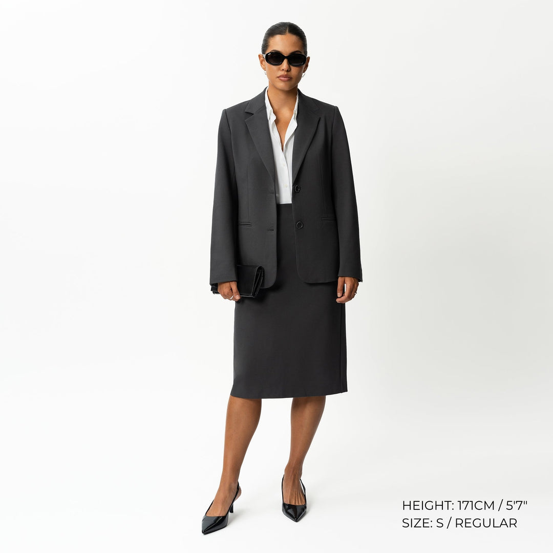 Tailored Ponte Midi Skirt