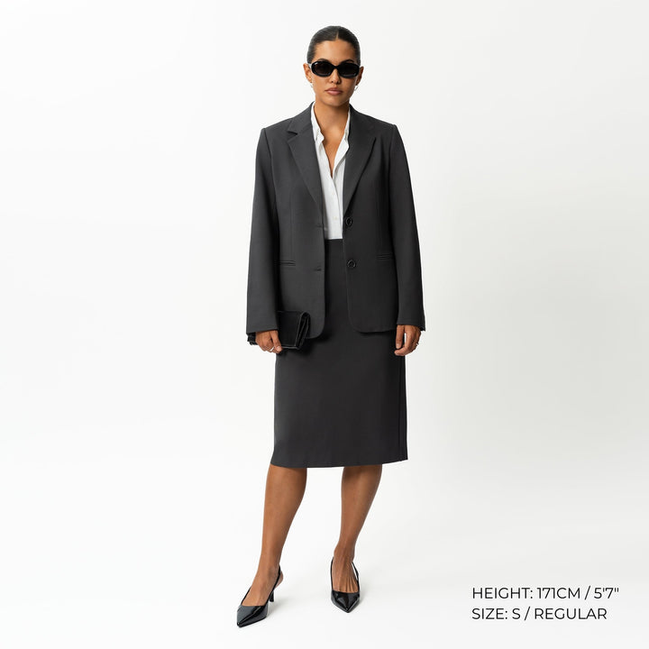 Tailored Ponte Midi Skirt