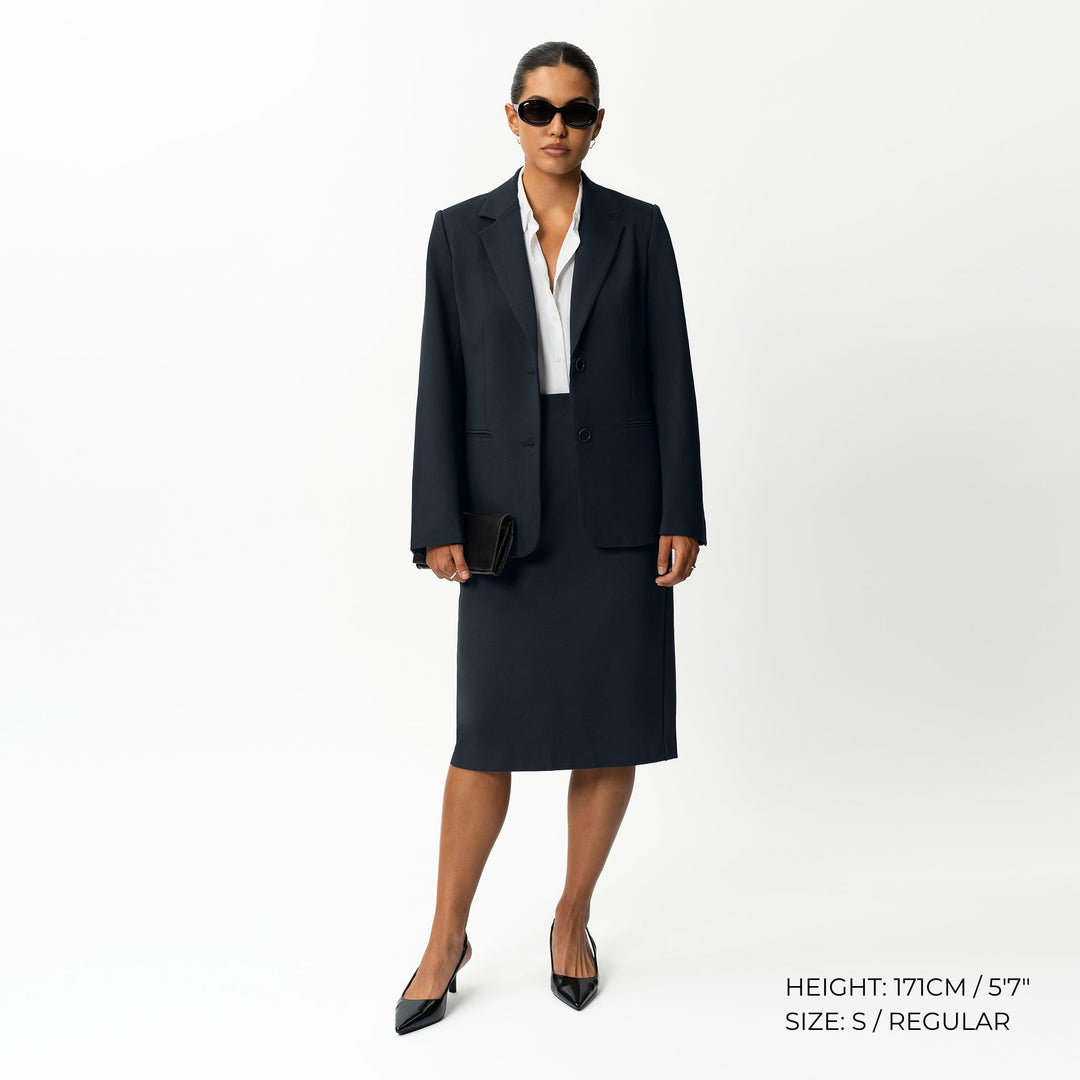 Tailored Ponte Midi Skirt