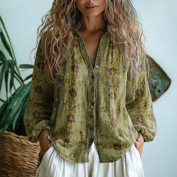Fleur | Blouse Fluide à Motifs Botaniques