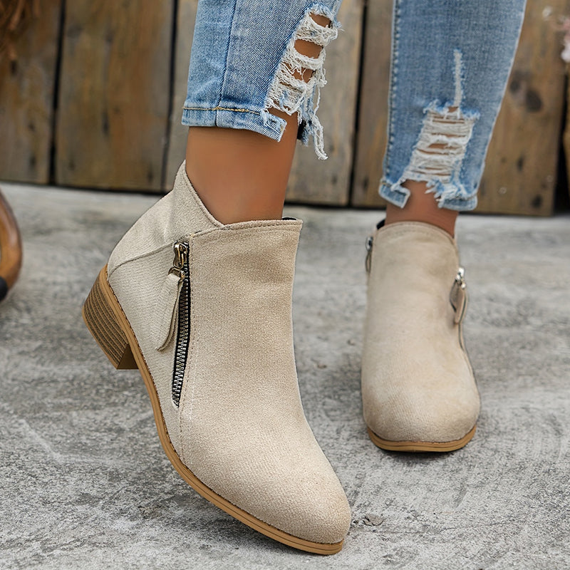Ivonne | Bottines kontraheret med fermeture éclair lateralt