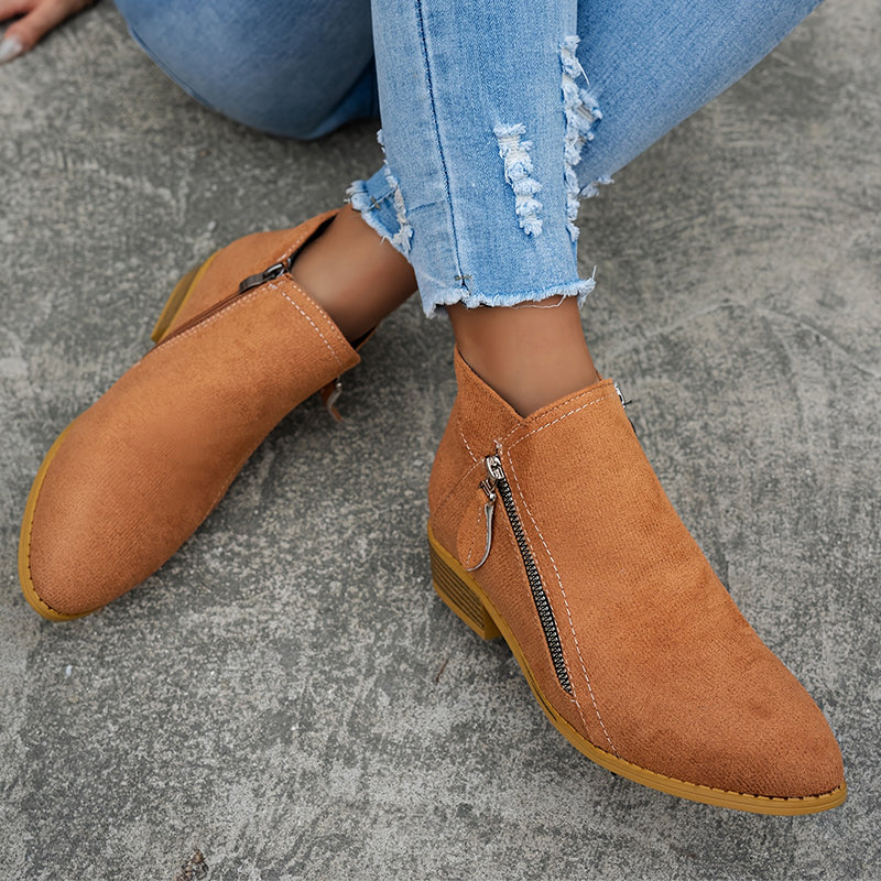 Ivonne | Bottines kontraheret med fermeture éclair lateralt