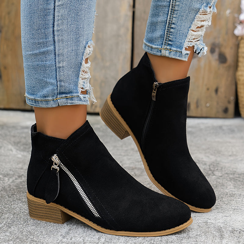 Ivonne | Bottines kontraheret med fermeture éclair lateralt