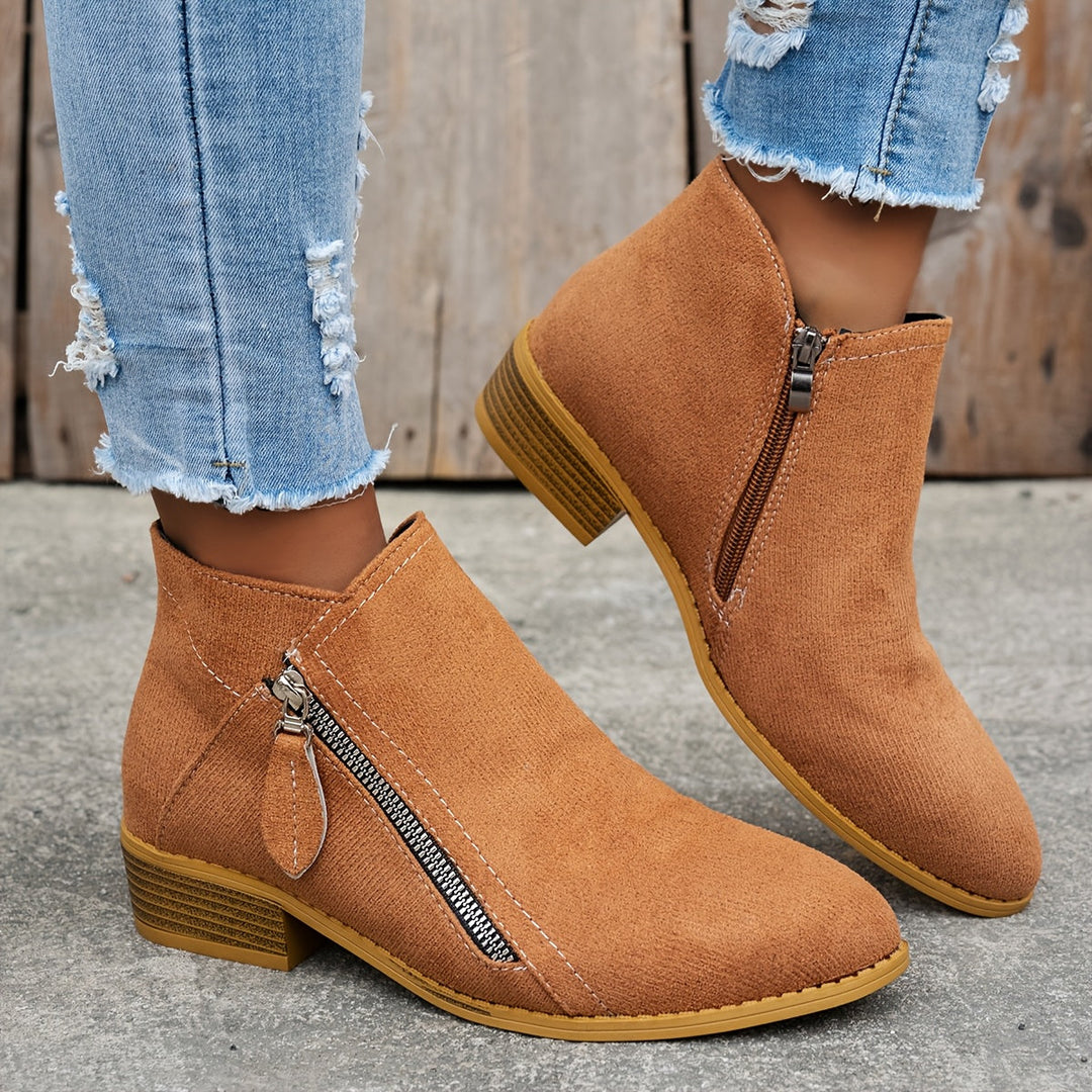 Ivonne | Bottines kontraheret med fermeture éclair lateralt