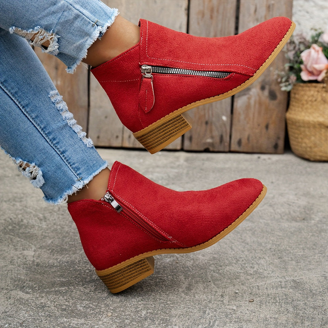 Ivonne | Bottines kontraheret med fermeture éclair lateralt