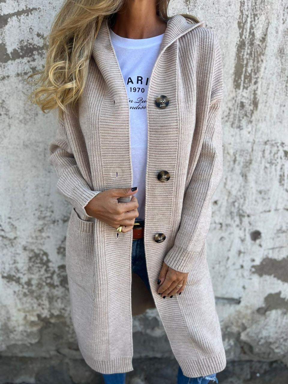 Sandrine | Cardigan long en maille douce